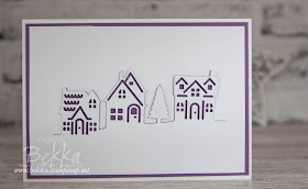 Fast & Fabulous Elegant Christmas Card..  Features Hometown Greetings from Stampin' Up! UK.   Buy everything you need to make this here