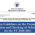 Interim Guidelines on the Preparation, Submission and Checking of School Forms for the SY 2020-2021