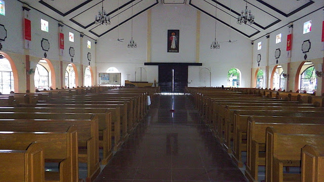 "priest's view" interior view of the church from the altar of St. James the Greater Parish Church in Allen Northern Samar