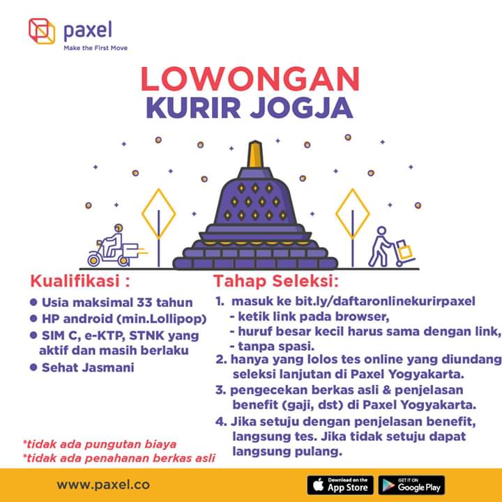Lowongan Kerja Kurir di Paxel Area Yogyakarta, Yuk Lamar! - JatengLoker