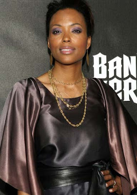 Aisha Tyler Gold Dangle Earrings