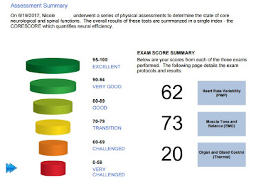 Image displays chiropractor "Core Score"