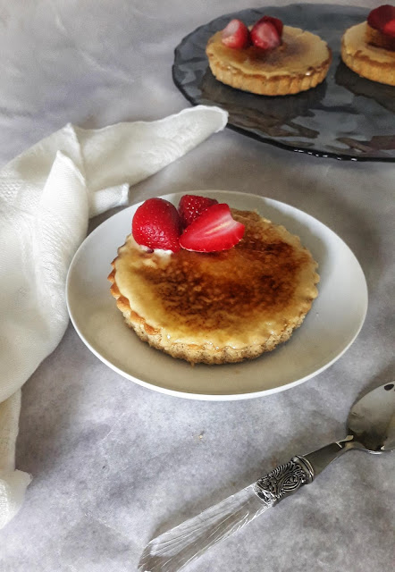 TARTALETAS DE CREMA BRÛLÉE SIN GLUTEN