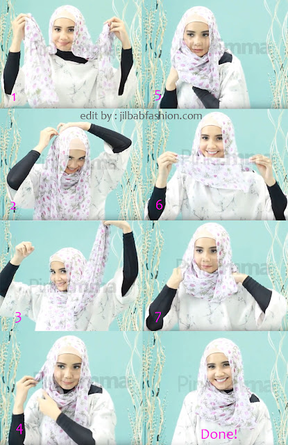 tutorial hijab sehari hari zaskia sungkar kurang dari 1 menit