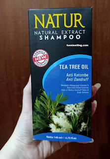natur shampoo tea tree oil dengan kotak