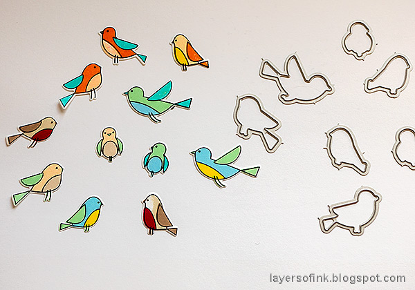 Layers of ink - Bird Tag Tutorial by Anna-Karin Evaldsson.