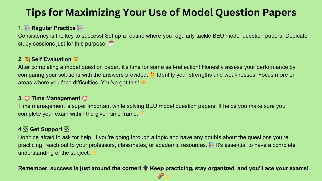 Tips for Maximizing Your Use of Model Question Papers