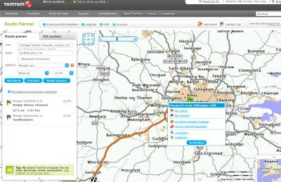 TomTom Route Planner - German