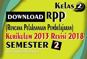 Download RPP Kelas 2 SD Kurikulum 2013/ K13 Edisi Revisi 2018 Doc