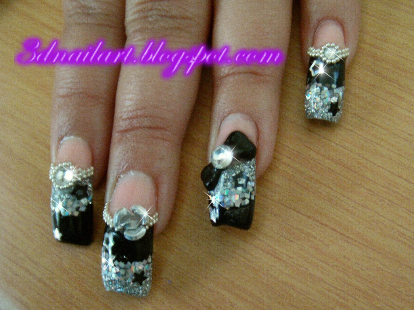 3D Nail Art: My Bday Bling