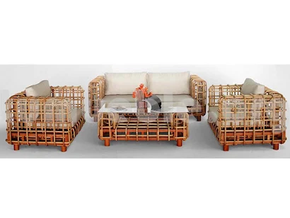 tresillo rattan j444