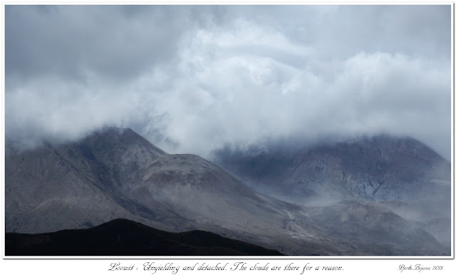 Loowit: Unyielding and detached. The clouds are there for a reason.