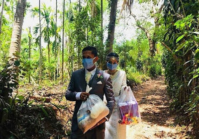 BATAL RESEPSI, PENGANTIN BAGIKAN MAKANAN KE ORANG TAK MAMPU.