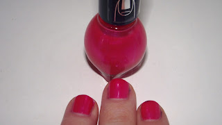 Miss Sporty Lasting Colour Nail Polish Review - 380 Hot Pink Swatch