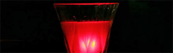 LED ice cubes prevent alcohol induced blackouts