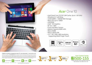 Spesifikasi Acer One 10