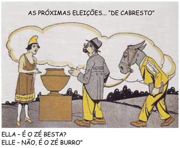 (FAMERP 2020) Observe a charge de Storni, publicada na revista Careta em 19.02.1927.