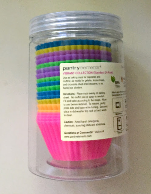 Pantry Elements silicone cupcake baking cups & liners in a rainbow of colors