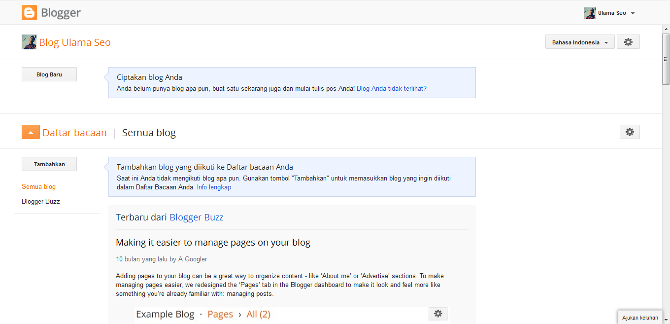 cara membuat blog di blogger