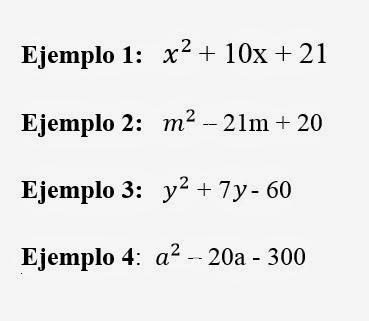 Matematicas Palmira Factorizacion Del Trinomio De La Forma X2