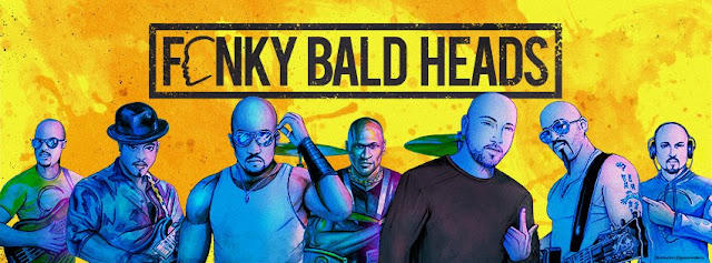 Fonky Bald Heads Official Banner Art - Art Drawings by Artist Spencer Derry.