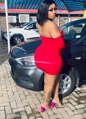Katlego Phiri looks stunning in a red tube bodycon dress - See her recent Instagram photos