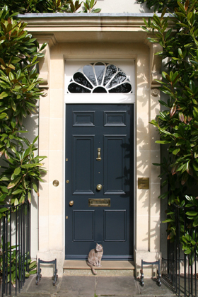 Classic Georgian Cotswold house Fired Earth Mercury front door