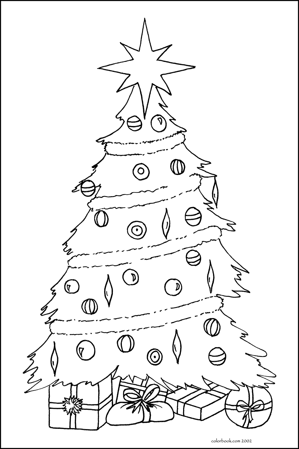 christmas tree coloring pages