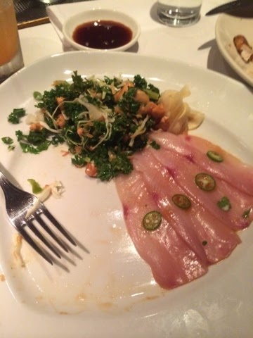 sashimi and kale