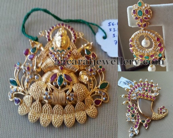 Tigernail Lakshmi Pendant Sets