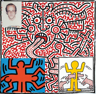 Keith Haring arts printable coloring pages for adult