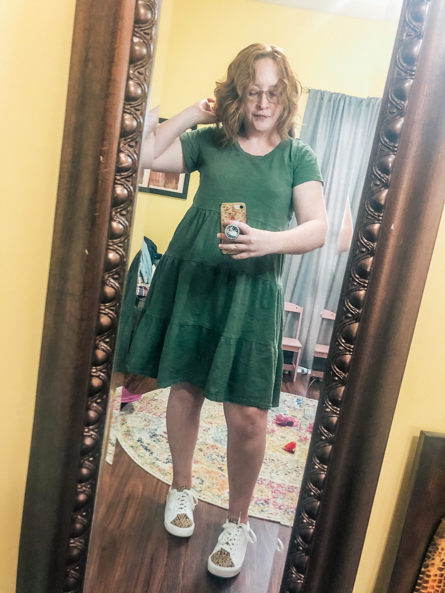 green-tiered-tshirt-dress