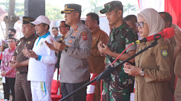 Kapolres Indramayu Hadiri Pelepasan Api Obor dan Kirab Pusaka Dalam Rangka HUT Kabupaten Indramayu Ke-495