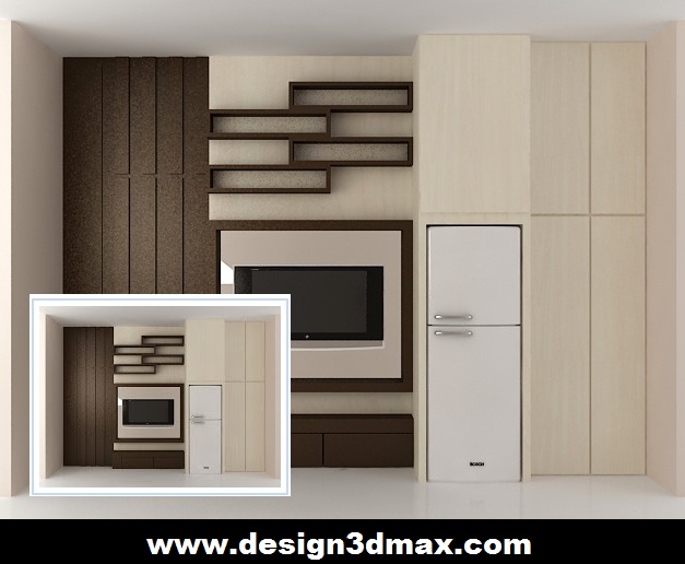 JASA INTERIOR EKSTERIOR 3D: Desain Backdrop TV Lemari 