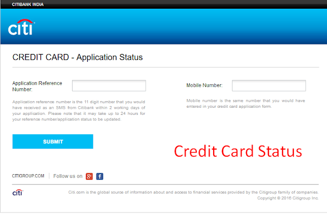 Citi Credit Card Status