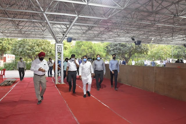 इंदौर:मंत्री  सिलावट ने तैयारियों का निरीक्षण किया - डेरा प्रमुख के प्रति आभार जताया