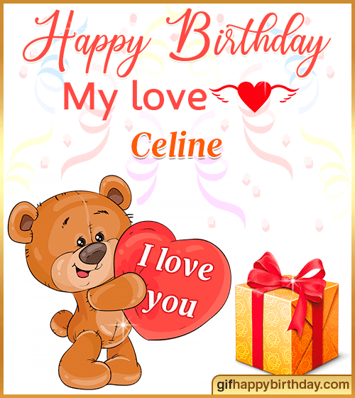 Wish Happy Birthday Gifs With Name Celine