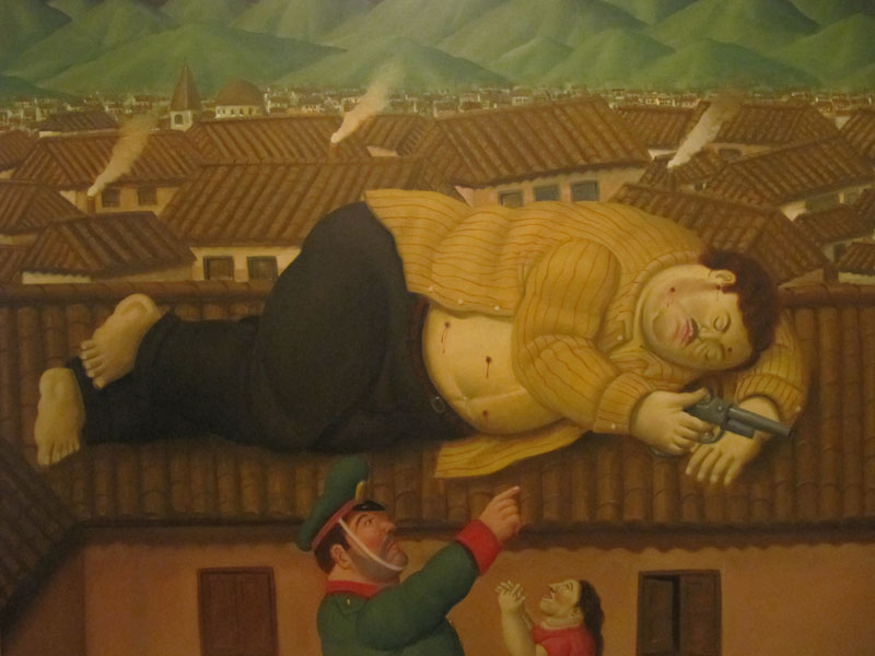 “La muerte de Pablo Escobar” by Fernando Botero