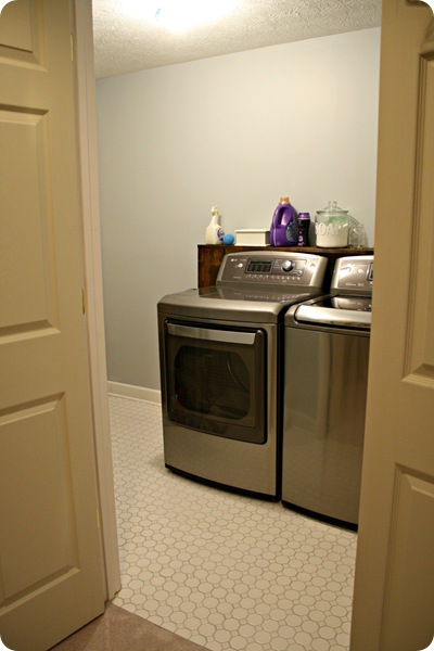 LG washer and dryer gray