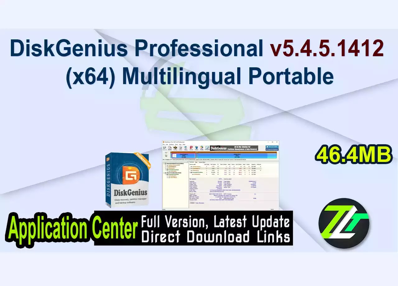 DiskGenius Professional v5.4.5.1412 (x64) Multilingual Portable