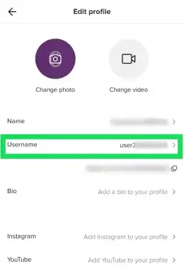 تغيير اسم المستخدم تيك توك