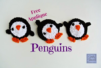 Penguin Crochet Applique Free Pattern