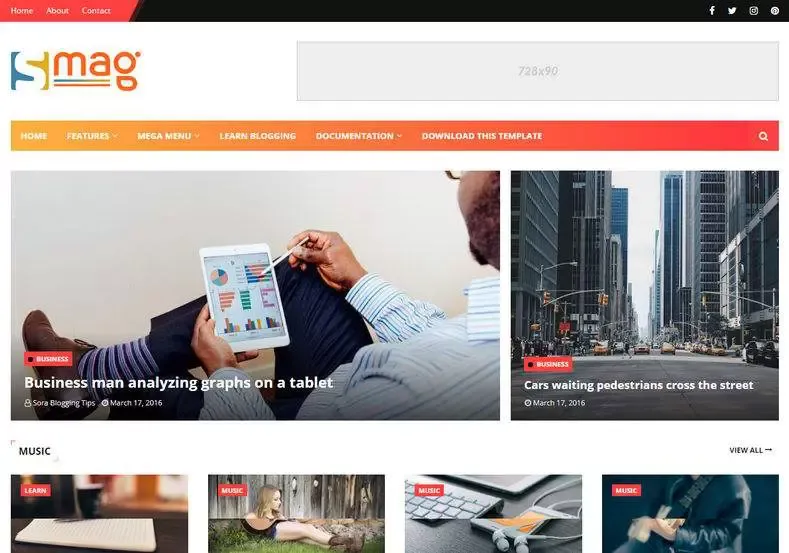 Smag Blogger Template | Free Blogger Template 2021