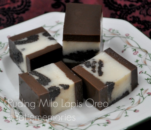 Resepi Puding Milo Lapis Oreo by Yatie