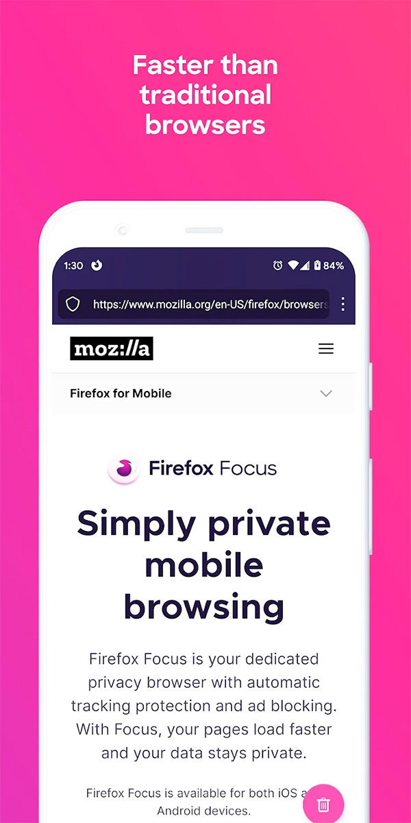 Firefox Focus apk cho Android, ios, pc windows 10/11 - vào web riêng tư a2