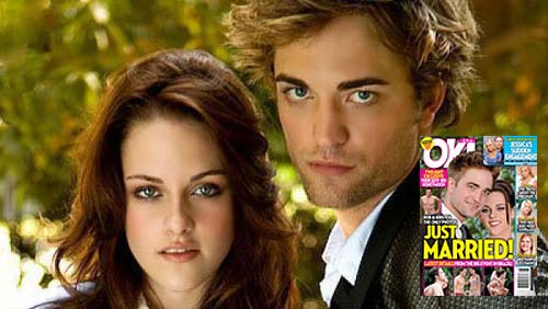 are robert pattinson and kristen stewart married. How many gossip magazines are