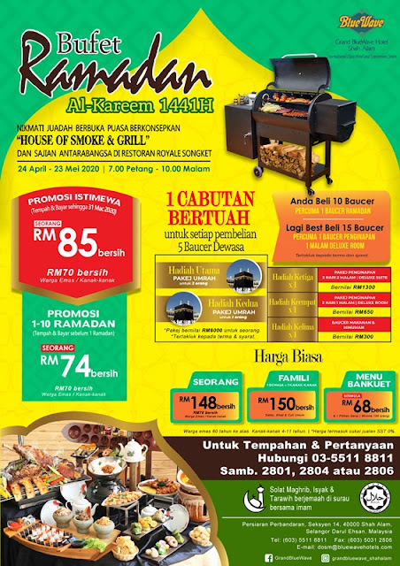 BUFFET RAMADHAN 2020 SHAH ALAM Promotion  @ ROYAL SONGKET | GRAND BLUEWAVE HOTEL SHAH ALAM