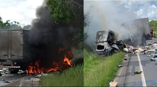 #Bahia: Motorista de caminhão baú morre em grave acidente na BA-131