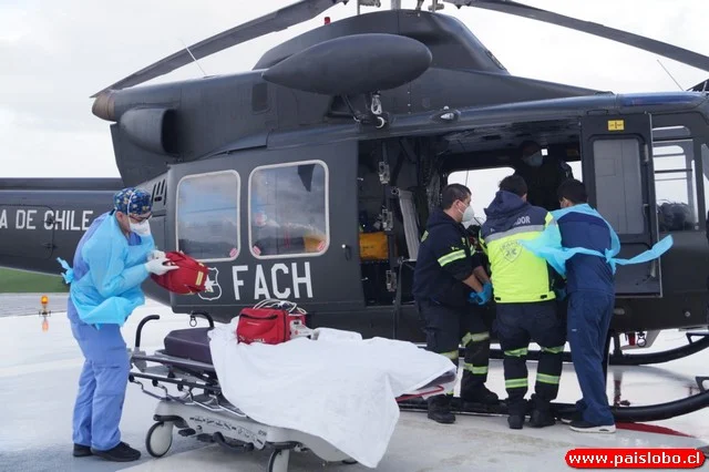 Evacuación aeromédica desde Caleta Cóndor