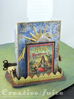 Lisa Hoel for Eileen Hull - new Ch 4 Sizzix Dies! The XL Post Box serves as the structure for my 'fortune telling machine'. #mymakingstory #sizzix #eileenhull #tim_holtz